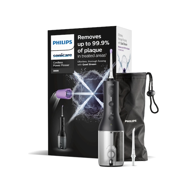 Philips Sonicare Kablosuz Power Flosser 3000 Oral Irrigator, Diş, Diş Etleri Ve Diş Bakımı İçin Su Flosser, Siyah Model Hx3826/33