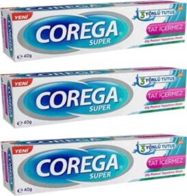 Tat Içermez Diş Protez Yapıştırıcı Krem 40gr 3 Adet