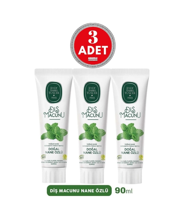 Eyüp Sabri Tuncer Nane Özlü Diş Macunu 3 x 90 ML