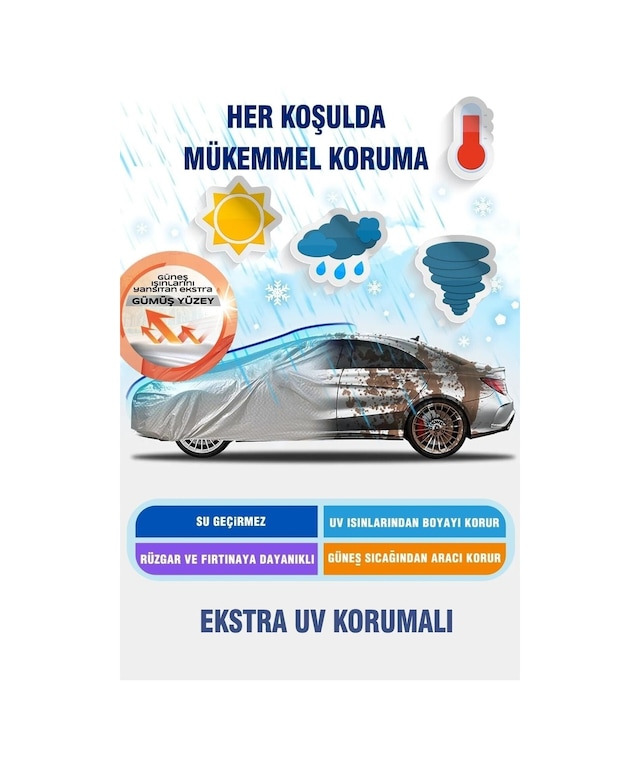 Gri Citroen Xsara Araba Brandası, Oto Örtüsü, Araba Çadırı Gri