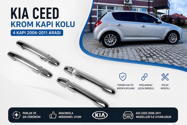 Kia Ceed Krom Kapı Kolu 4 Kapı 2006-2011 Arası Kıacdkkt000001