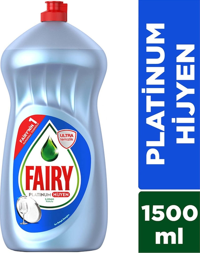 Fairy Platinum Hijyen Sıvı Bulaşık Deterjanı Limon Kokulu 1500 ML