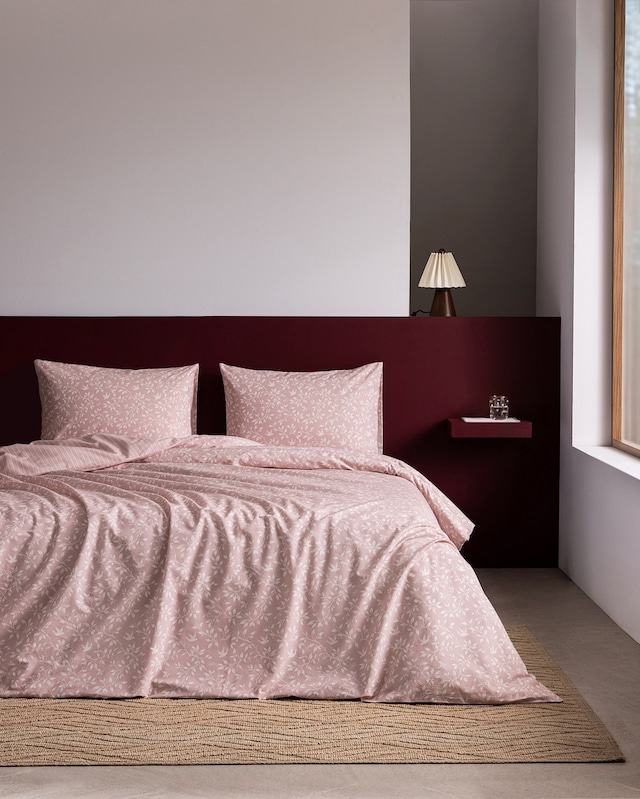 Eleonore Tek Kişilik Pamuklu Baskılı Çarşaflı Nevresim Takımı - Pudra 8684427333464 Çok Renkli