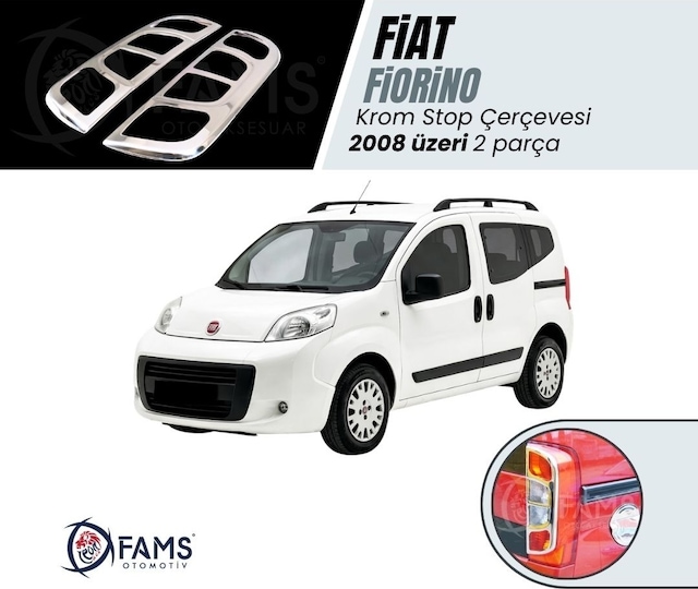 Fiat Fiorino Krom Stop Çerçeve 2 Parça 2008 Üzeri P.Çelik
