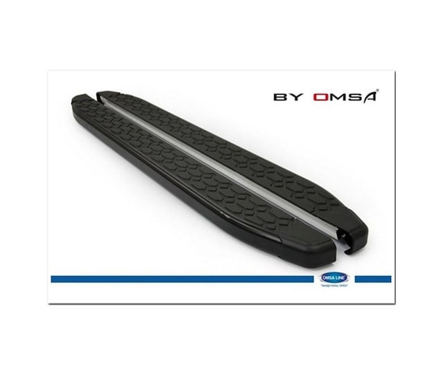 Omsa Line Nissan Qashqai Yan Basamak 2021 Sonrası Blackline Mat Siyah Alüminyum Alınlı Yan Koruma Basamak
