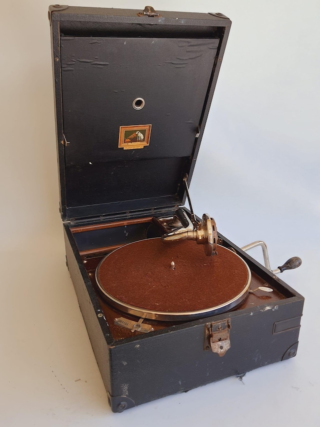 His Master's Voice Antika Çanta Gramofon 082 Teşhir Ürün