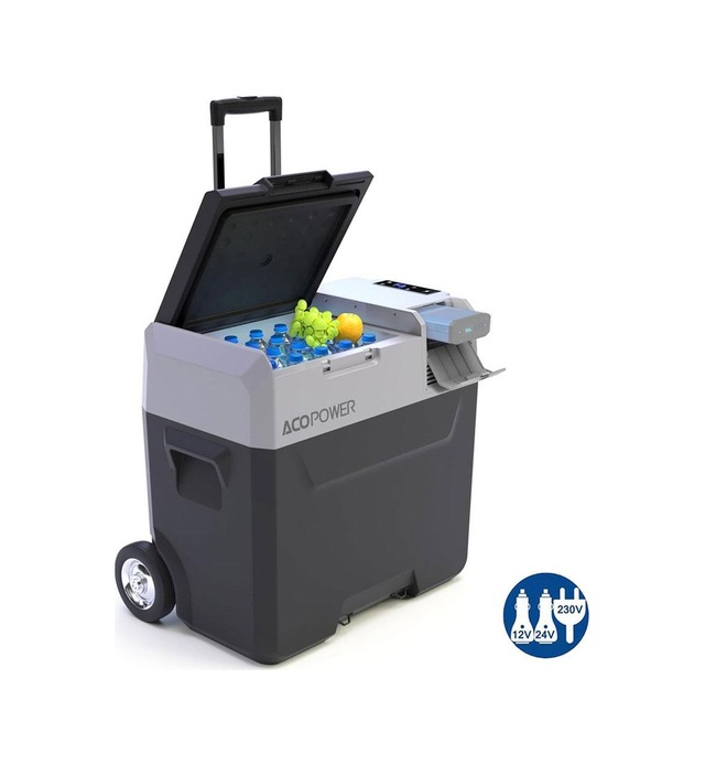 Acopower Px50 12/24/220volt 50litre Kompresörlü Tekerlekli Outdoor Oto Buzdolabı Akü Dahil Değildir
