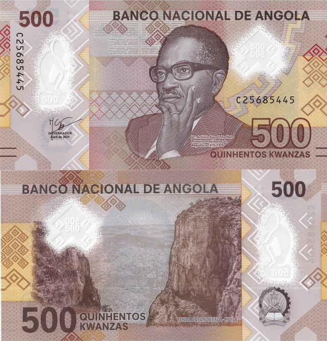 Angola 500 Kwanzas Yabancı Polimer Kağıt Para Çil Unc Koleksiyon Para