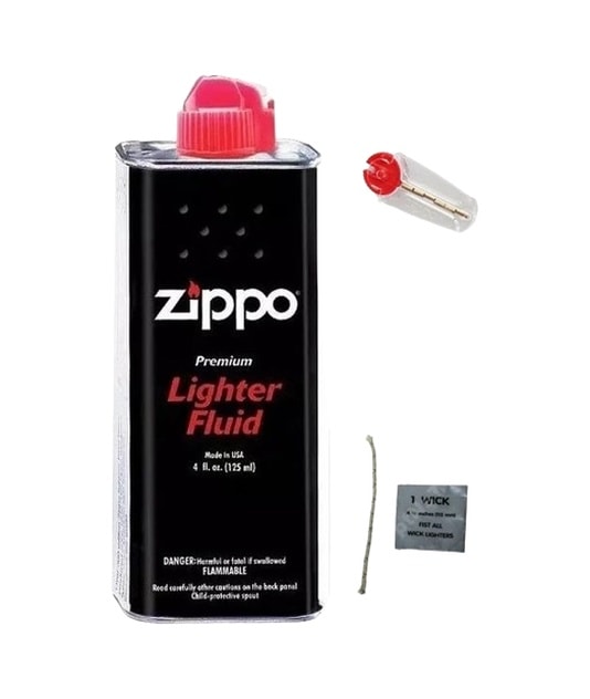 Zippo Benzin + Çakmak Taşı + Fitil