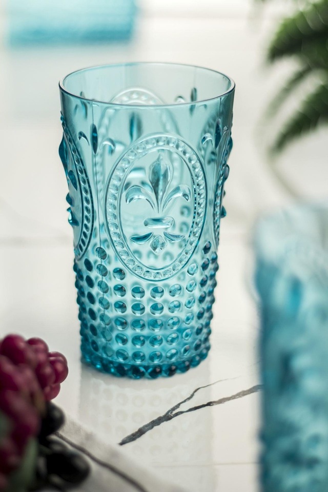 Akrilik Aquamarin Tekli Uzun Bardak & Su Meşrubat Bardağı 750 Ml Büyük Boy & Cam Değildir