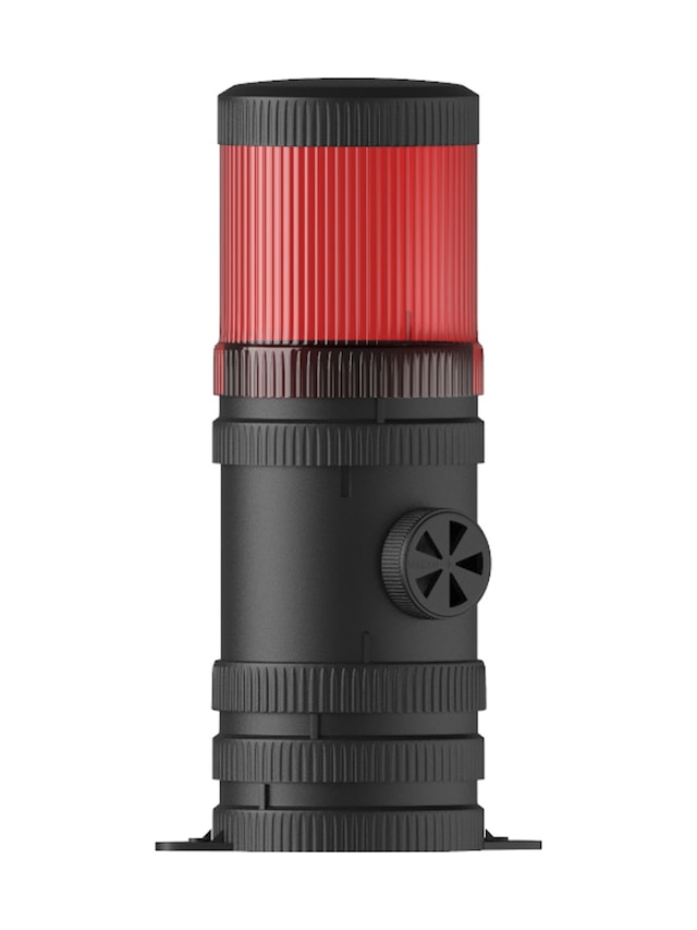 Mesan Ø70 1 Kat Işıklı Kolon Xenon Çakar Buzzer Taban Montaj Kırmızı 24Vdc Ms 409.1.24Vac/Dc