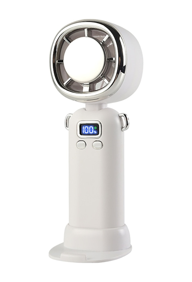 Maks Technology Mkst Ay11 Dijital Led Göstergeli Katlanabilir Portatif Mini Soğutucu El Fanı - Beyaz