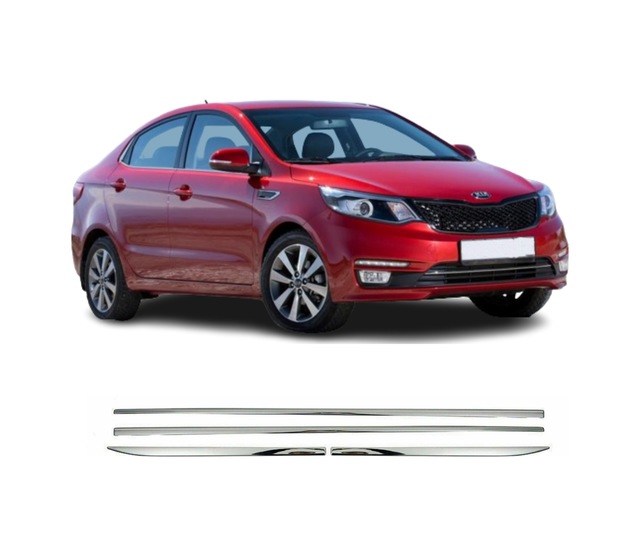 Agtuning Kia Rio 3 HB/SD Krom Kapı Çıtası (4 Parça) 2011-2017 Arası Paslanmaz