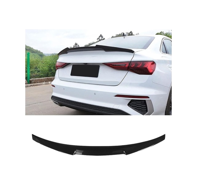 Audi A3 Sedan 2021+ Piano Black Boyalı M4 Yarasa Spoiler
