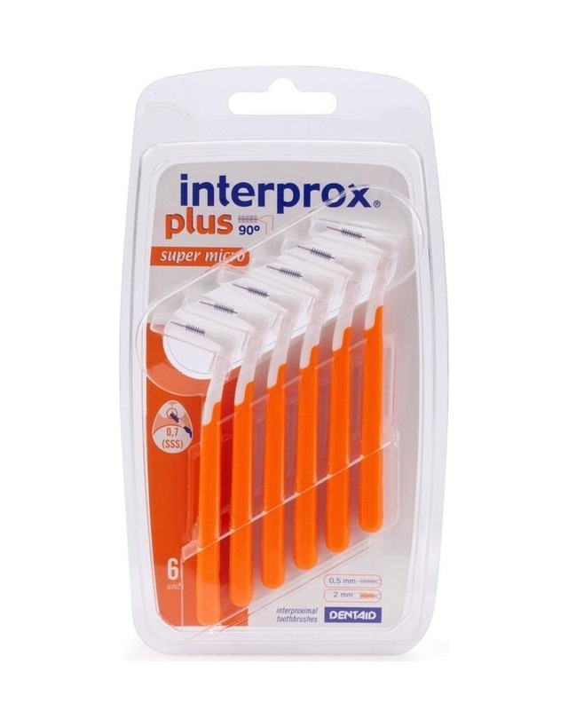 Interprox Plus Süper Micro 0.7mm Arayüz Fırçası 6 Adet TURUNCU