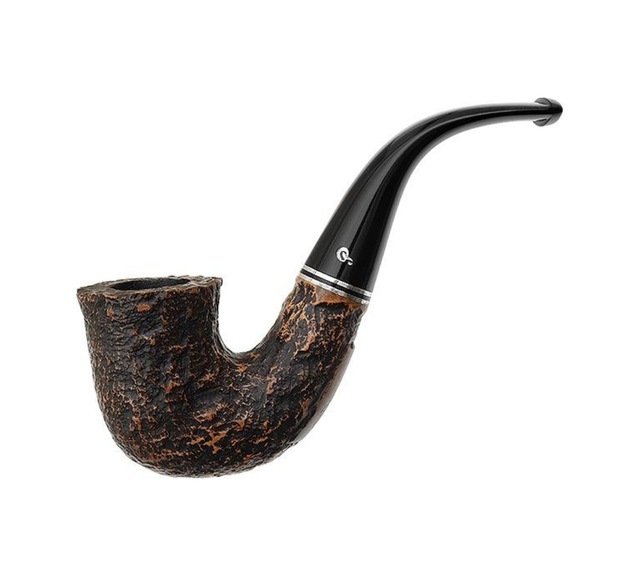 Peterson Dublin Filter Rusticated 5 9mm. Filtreli Vulcanite Saplı Pipo 206490