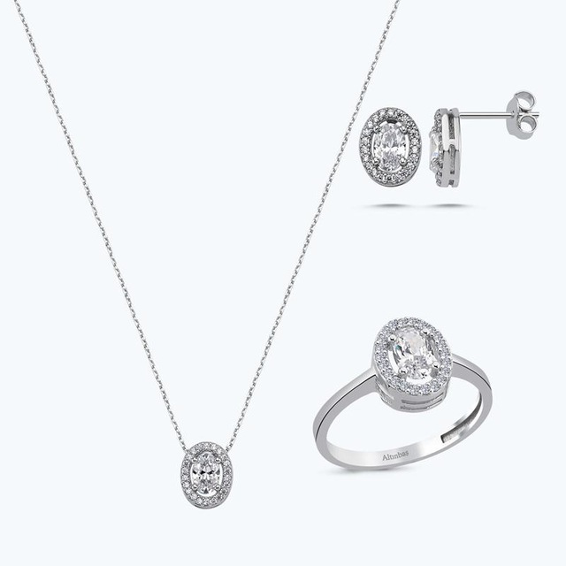Altınbaş Altın Üçlü Oval Set Utkvr0762-24627-set