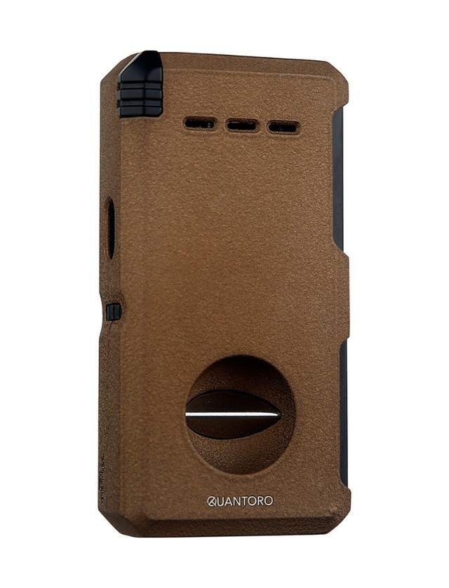 Quantoro Çift Torch Pürmüz V-cut/delicili/iğneli Haki Metal Puro Çakmağı - Trz1092