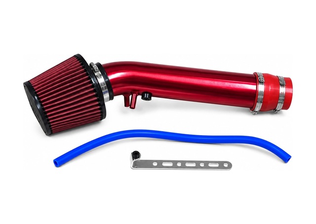 Kn Filtreli Kırmızı Krom Spor Açık Hava Filtre Kiti-boru Çapı 7,6cm-uzunluk 45cm