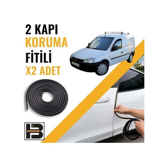 Opel Combo C Panelvan Kapı Koruma Fitili-iki Kapı-siyah-bm1132