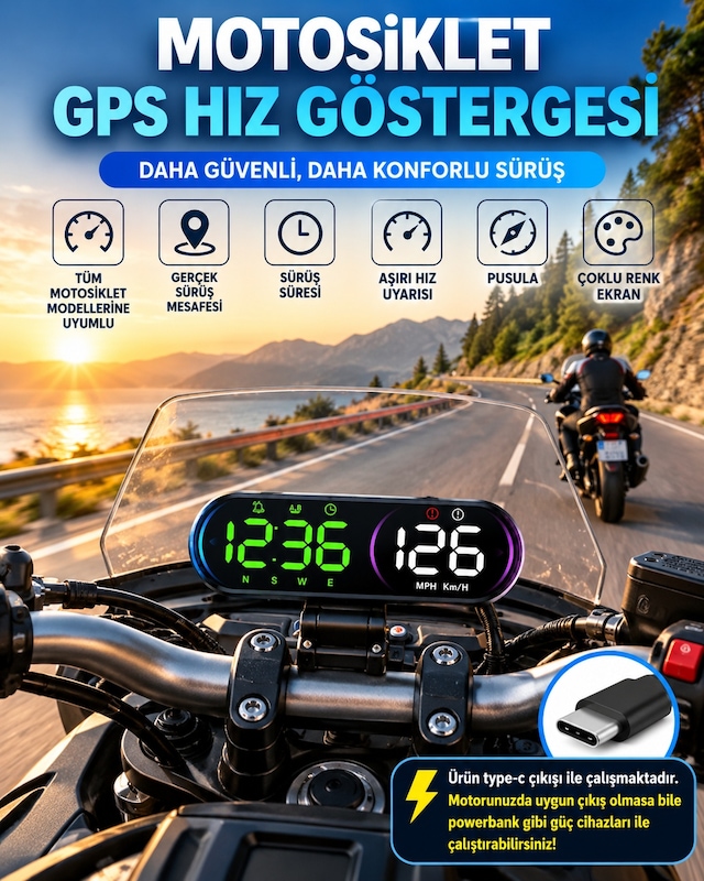 Cf Moto 450nk Uyumlu Bowie Gps Destekli Harici Hız Göstergesi Type-c
