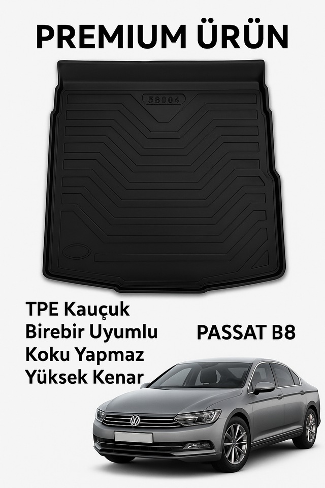 Volkswagen Passat B8 / B8.5 2015+ İle Uyumlu Bagaj Havuzu 3d Premium