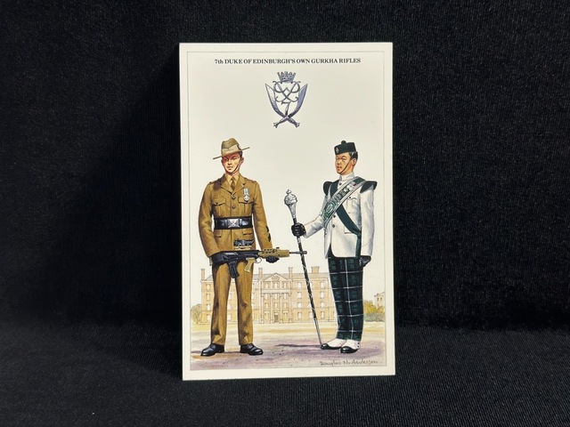 1995 İngiltere Kartpostal Britanya Ordusu Postcard The Duke Of Edinburgh's Own Gurkha Rifles Military Uniforms Teşhir Ürün
