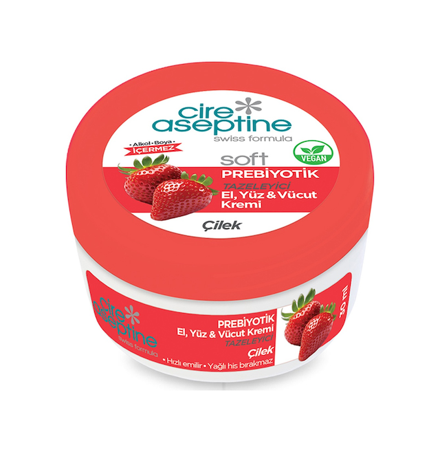 Cire Aseptine Soft Prebiyotik Çilek El Yüz Ve Vücut Kremi 30 Ml