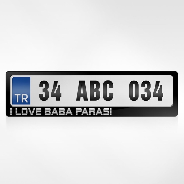 Kişiye Özel I Love Baba Parası Yazılı Plakalık 461255482