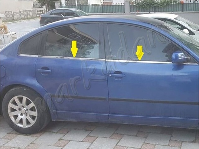 Markadan Vw Passat 3B Krom Cam Çıtası 1996-2005 6 Parça Paslanmaz