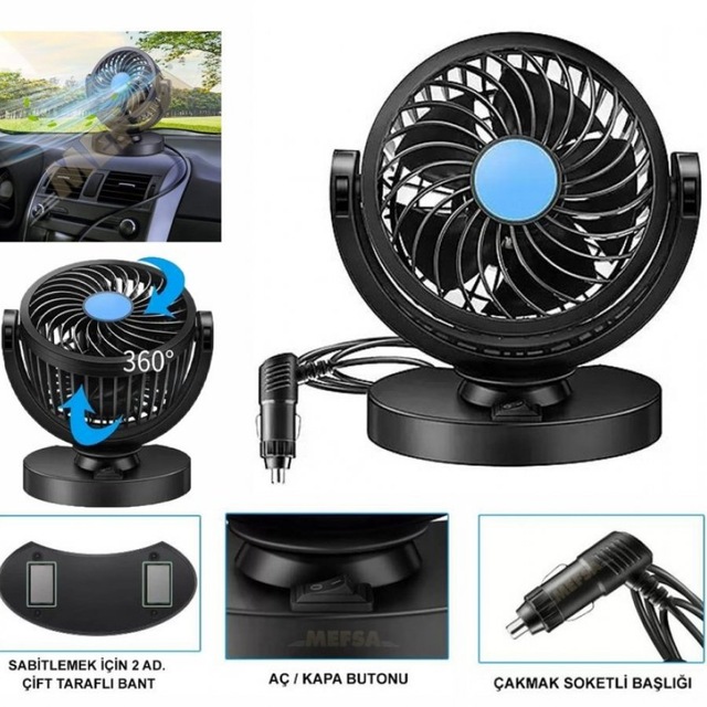 Vantilatör 12v Torpidoya Yapıştırmalı 4inch T305p