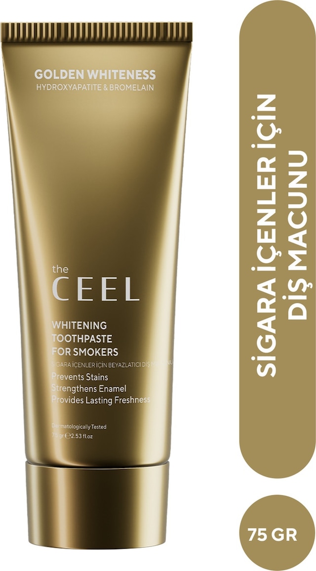The Ceel Sigara İçenler İçin Beyazlatmaya Yardımcı ve Ferahlatıcı Diş Macunu Bromelain İçerikli 75 gr