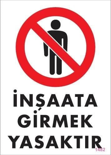 Buradabulabilirsin İnşaata Girmek Yasaktır Levhası 25x35 Kod:1482 Nl