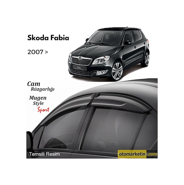 Skoda Fabia Mugen Cam Rüzgarlığı 2009-2014