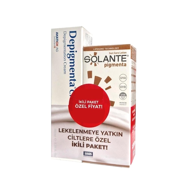 Assos Depigmenta Leke Karşıtı Bakım Kremi 40 Ml + Solante Pigmenta Güneş Koruyucu Spf50+ 50 Ml Set