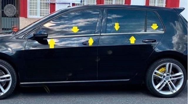 Markadan DB Chrome Vw Golf 7 2012 Sonrası Nikelajı Kapı Cam Çıtası 4 Parça