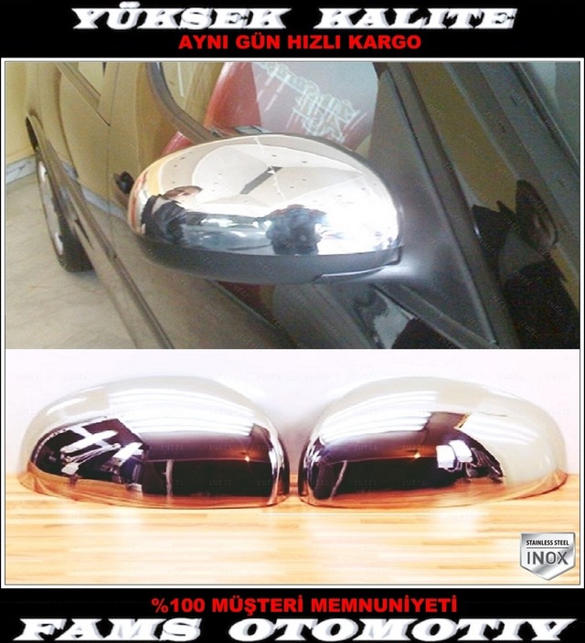 Skoda Roomster Mk2 Krom Ayna Kapağı 2 Prç. 2009 Üzeri P. Çelik