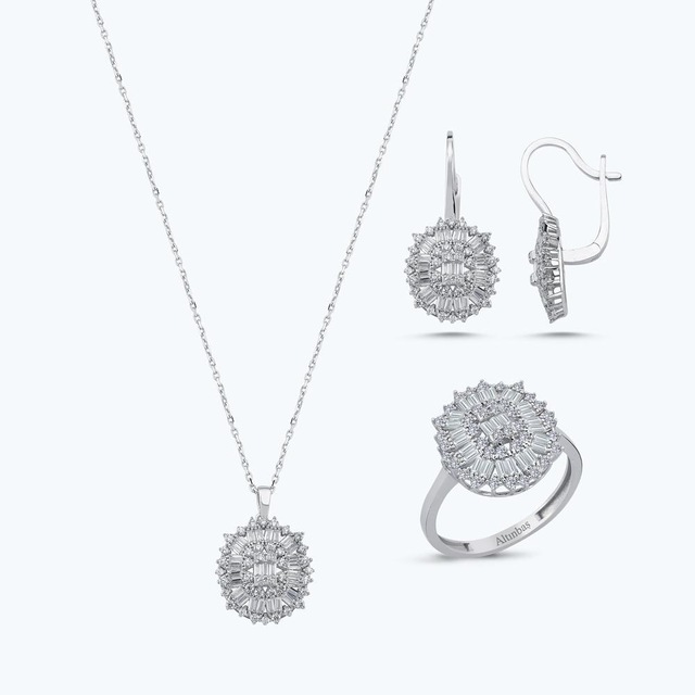 Altınbaş Altın Üçlü Baget Taşlı Set Utkss0116-24875-set
