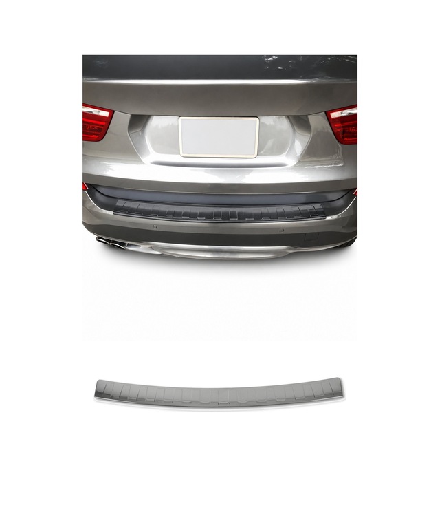 Bmw X3 F25 2010-2017 Uyumlu Krom Arka Tampon Eşiği Paslanmaz Çelik Siyah