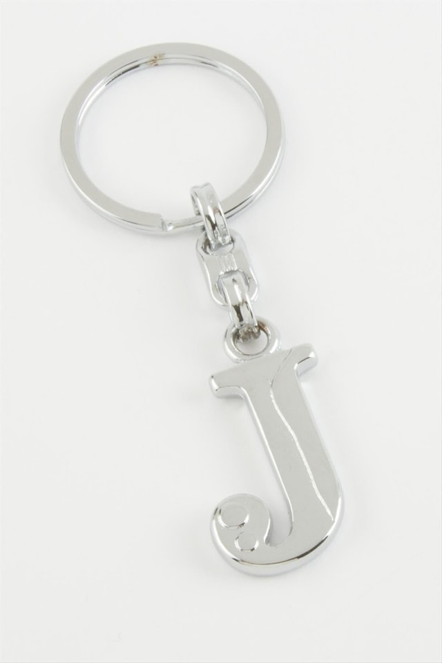 Harfli - 530 - Metal - Spt-gld - Anahtarlık J Çok Renkli