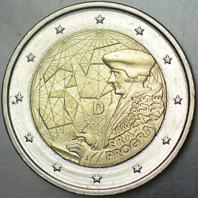 Almanya 2 Euro 2022 Hatıra-erasmus Programı 35. Yılı. Çilaltı.