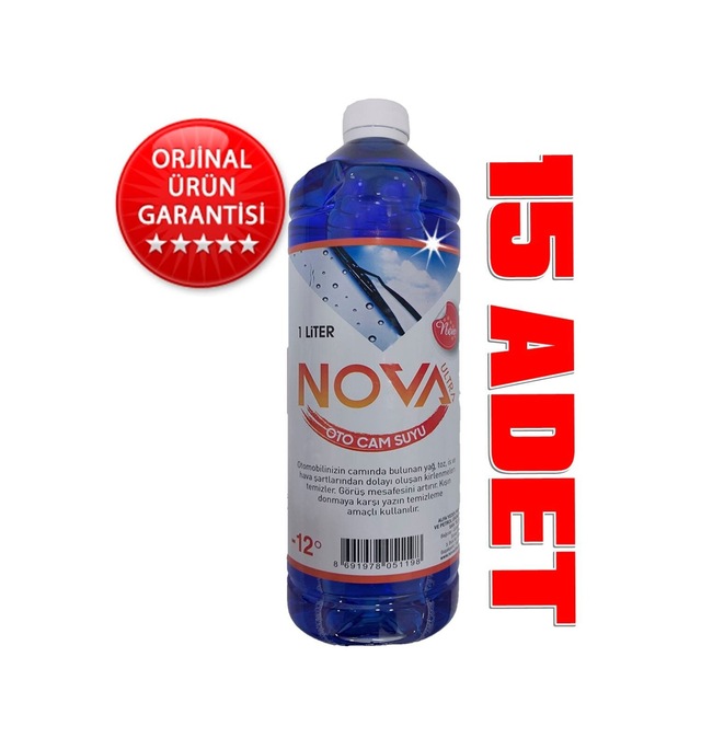 Nova Ultra -12 Derece Antifrizli Oto Cam Suyu 1 Litre X 15