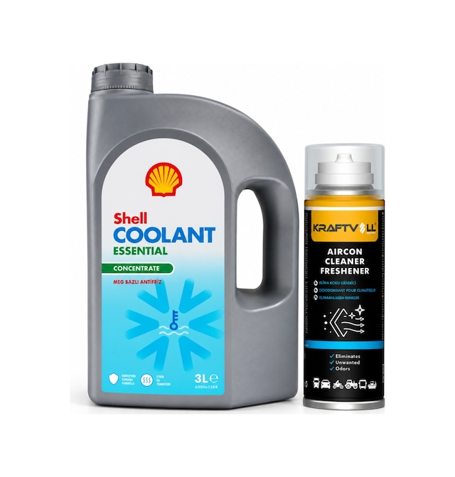 Shell Coolant Antifriz Mavi 3 Litre + Klima Bombası 200 Ml