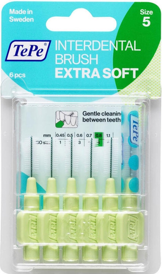 Tepe Blister Extra Arayüz Fırçası 0.8 Mm Yeşil 6'lı