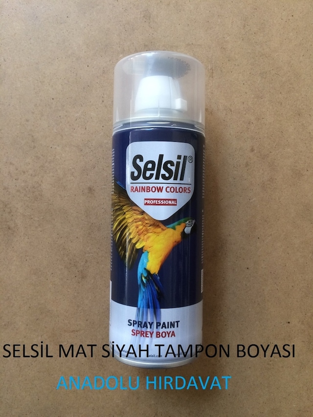 Selsil Sprey Tampon Boyası Mat Siyah Boya 400 ML
