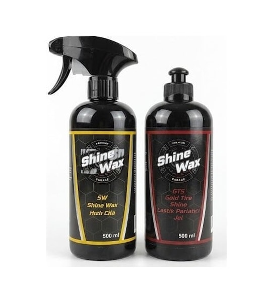 Shine Wax Hızlı Cila & Lastik Parlatıcı Jel 500 Ml 2'li Set