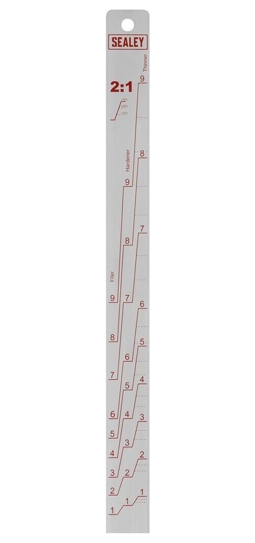 2K Boya (Opak ve Düz Boya) Bazkat Boya 2K Vernik Karıştırma Ölçü Çubuğu 20 CM 2:1