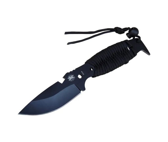 Dpx Gear Assault 0238bk Kamp Bıçağı 22,5 Cm - Siyah, Metal &amp Amp Amp İpli Sap