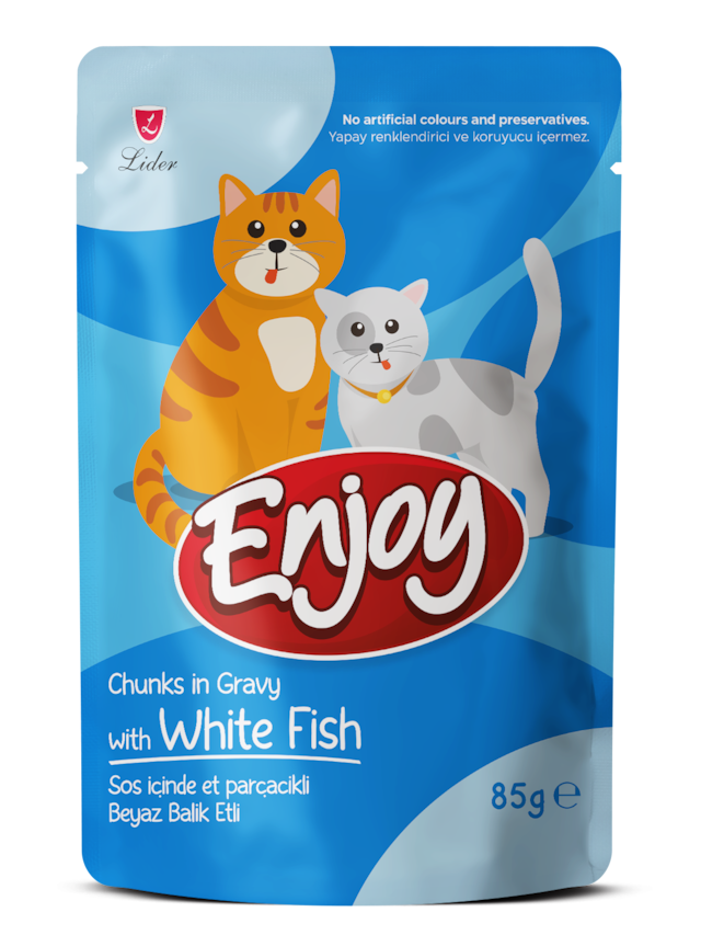 Enjoy Balıklı Kedi Pouch Yaş Mama 85gr X 22 Adet