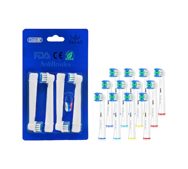 Soft Bristles Oral-B Diş Fırçasına Uyumlu Yedek Başlık 12'li
